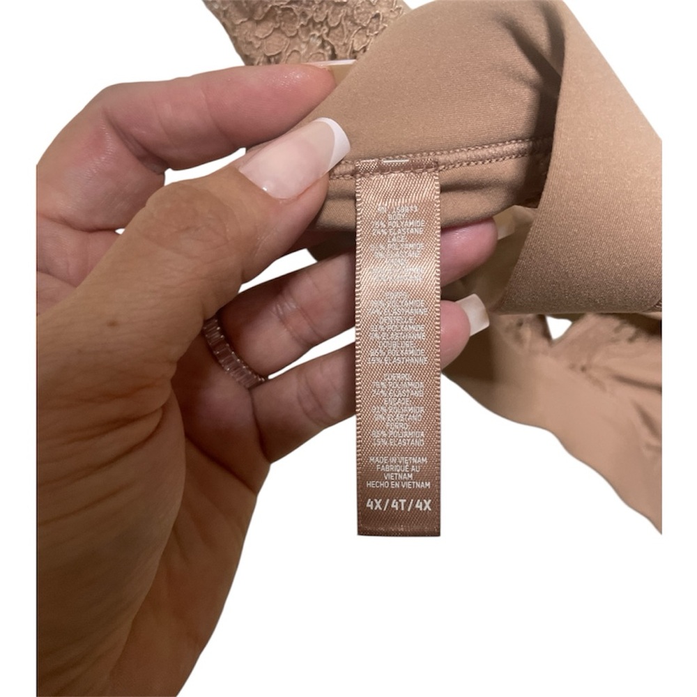 SKIMS Fits Everybody Lace Triangle Bralette | Sienna | 4X - Picture 4 of 4